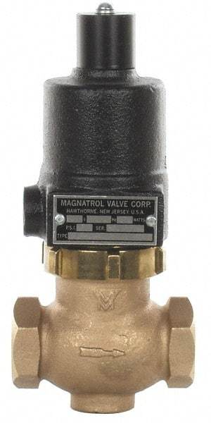 Magnatrol Valve - 1" Port, 2 Way, Bronze Solenoid Valve - Normally Open - Industrial Tool & Supply