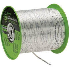 Greenlee - 3,000 Ft. Long, Polyester Measuring Tape - 3/16 Inch Diameter, 170 Lb. Breaking Strength - Industrial Tool & Supply