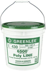 Greenlee - 6,500 Ft. Long, Polyline Rope - 210 Lb. Breaking Strength - Industrial Tool & Supply