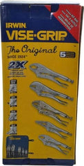 Irwin - 5 Piece Locking Plier Set - Comes in Kit Bag - Industrial Tool & Supply