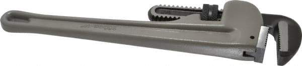 Value Collection - 14" Aluminum Straight Pipe Wrench - 2" Pipe Capacity - Industrial Tool & Supply