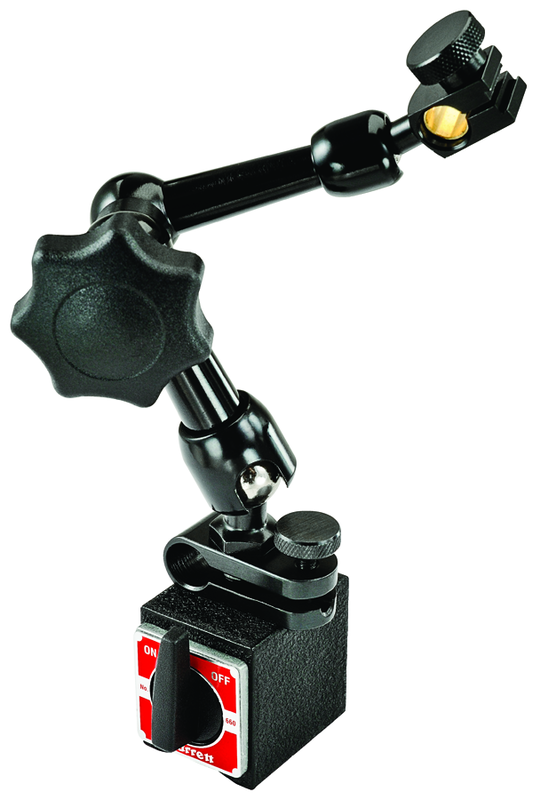 #660 - 1-3/16 x 1-9/16 x 1-3/8" Base Size  - Power On/Off with Triple-Jointed Arm - Magnetic Base Indicator Holder - Industrial Tool & Supply