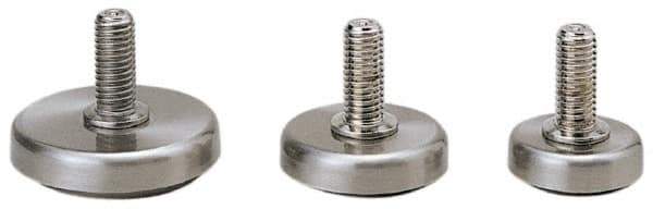 Sugatsune - 3/8-16 Bolt Thread, Stud Mount Leveling Pad & Mount - 220 Max Lb Capacity, 1-31/32" Base Diam - Industrial Tool & Supply
