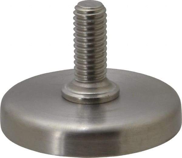 Sugatsune - 3/8-16 Bolt Thread, Stud Mount Leveling Pad & Mount - 792 Max Lb Capacity, 1-31/32" Base Diam - Industrial Tool & Supply