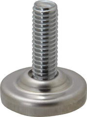 Sugatsune - 3/8-16 Bolt Thread, Stud Mount Leveling Pad & Mount - 352 Max Lb Capacity, 1-17/64" Base Diam - Industrial Tool & Supply