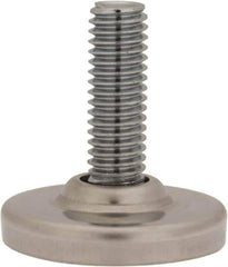 Sugatsune - 3/8-16 Bolt Thread, Stud Mount Leveling Pad & Mount - 352 Max Lb Capacity, 1-27/64" Base Diam - Industrial Tool & Supply