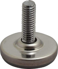 Sugatsune - 3/8-16 Bolt Thread, Stud Mount Leveling Pad & Mount - 352 Max Lb Capacity, 1-37/64" Base Diam - Industrial Tool & Supply