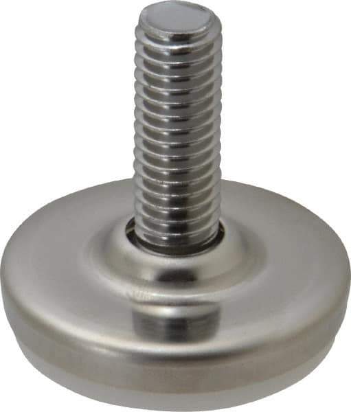 Sugatsune - 1/2-12 Bolt Thread, Stud Mount Leveling Pad & Mount - 352 Max Lb Capacity, 1-31/32" Base Diam - Industrial Tool & Supply