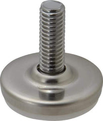 Sugatsune - 1/2-12 Bolt Thread, Stud Mount Leveling Pad & Mount - 352 Max Lb Capacity, 1-31/32" Base Diam - Industrial Tool & Supply