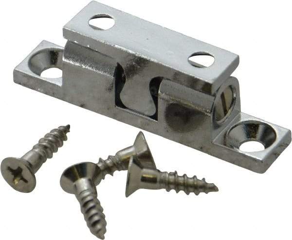 Sugatsune - 1.97" Long x 0.39" Wide x 0.63" High, Zinc Alloy Tension Catch - Chrome Plated, 2.9(6.4) N/Lb Pull Force, 3.1(6.8) N/Lb Push Force, 1-3/16" Long Strike, 23/64" Wide Strike - Industrial Tool & Supply