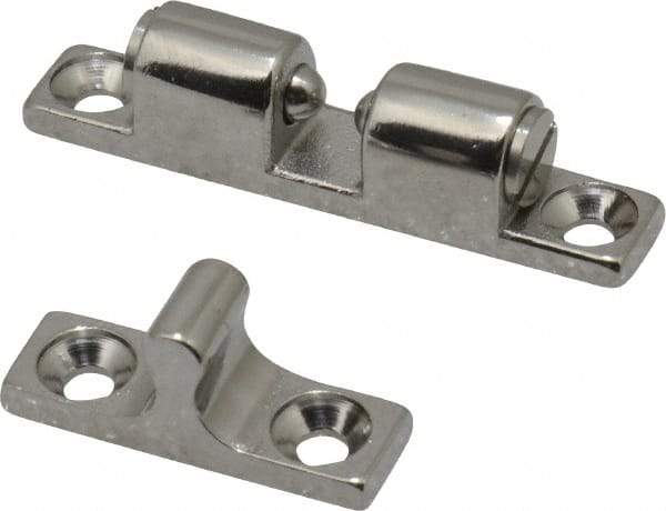 Sugatsune - 1.67" Long x 0.31" Wide x 0.54" High, Stainless Steel Tension Catch - Polished Stainless Steel Finish, 1.3(2.9) N/Lb Pull Force, 2.0(4.4) N/Lb Push Force, 7/16" Long Strike, 19/64" Wide Strike - Industrial Tool & Supply