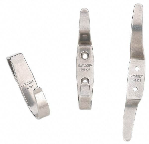 Sugatsune - 33/64" Wide x 3-15/16" High x 0.08" Thick, Line Cleat, Coat & Hat Hook - 7/8" Projection, Satin Finish - Industrial Tool & Supply