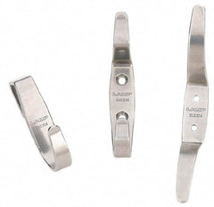 Sugatsune - 33/64" Wide x 3-15/16" High x 0.08" Thick, Line Cleat, Coat & Hat Hook - 7/8" Projection, Satin Finish - Industrial Tool & Supply