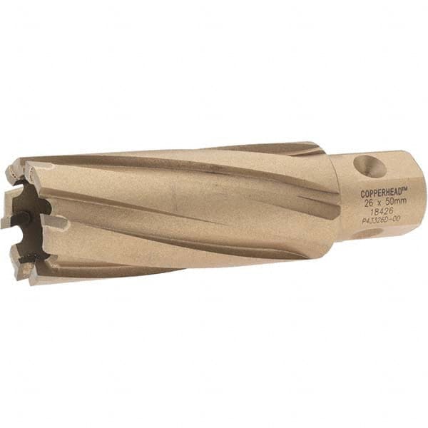 Hougen - 26mm Diam x 2" Deep Carbide-Tipped Annular Cutter - Industrial Tool & Supply