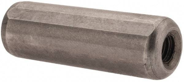 Gibraltar - 1/2" Diam x 1-1/2" Pin Length C-1215 Case Hardened Steel Pull Out Dowel Pin - 1 Beveled & 1 Threaded End - Industrial Tool & Supply