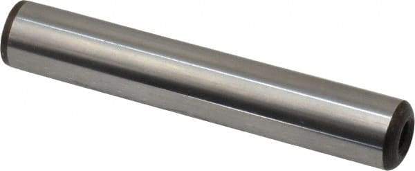 Gibraltar - 1/2" Diam x 3" Pin Length C-1215 Case Hardened Steel Pull Out Dowel Pin - 1 Beveled & 1 Threaded End - Industrial Tool & Supply
