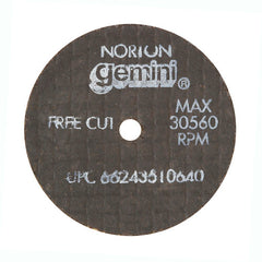 ‎2-1 /2″ × 0.060″ × 1/4″ Gemini Small Diameter Cut-Off Wheel Type 01 Straight Aluminum Oxide - Industrial Tool & Supply