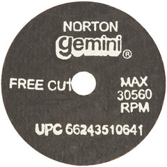 ‎2-1 /2″ × 0.060″ × 3/8″ Gemini Small Diameter Cut-Off Wheel Type 01 Straight Aluminum Oxide - Industrial Tool & Supply