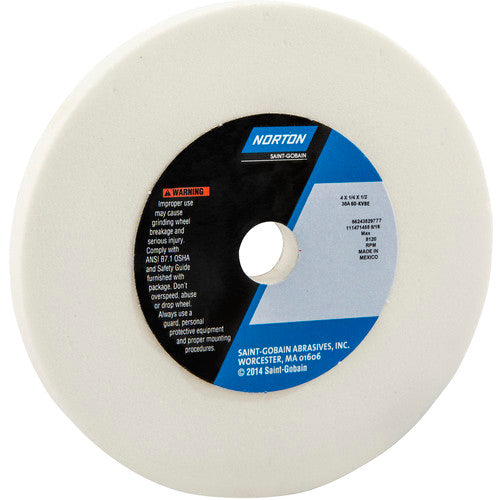 4″ × 1/4″ × 1/2″ 38A Toolroom Wheel Type 01 Straight 60 Grit Aluminum Oxide - Industrial Tool & Supply