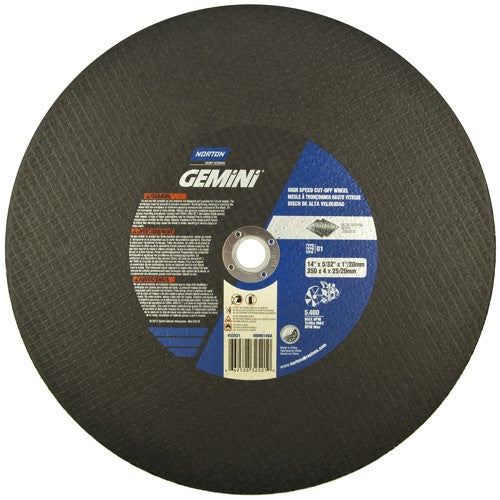 14″ × 1/8″ × 1″ Metal Decking High Speed Cut-Off Wheel Type 01 Straight 24 Grit - Industrial Tool & Supply