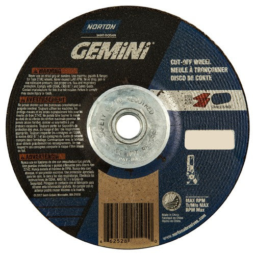 6″ × 1/8″ × 5/8″ Gemini Non-Woven Depressed Center Wheel Type 27 - Industrial Tool & Supply