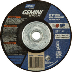 ‎5″ × 3/32″ × 5/8″-11 Gemini Non-Woven Depressed Center Wheel Type 27 24 Grit - Industrial Tool & Supply