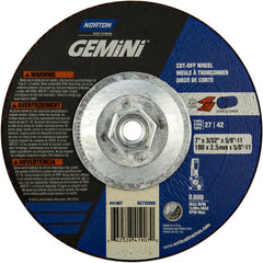 ‎7″ × 3/32″ × 5/8″-11 Gemini Non-Woven Depressed Center Wheel Type 27 24 Grit - Industrial Tool & Supply