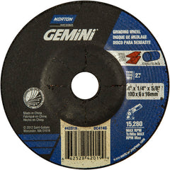 4 × 1/4 × 5/8″ Gemini Grinding Wheel A 24 S BDA Type 27 - Industrial Tool & Supply