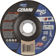 5 x .045 × 7/8″ Gemini RightCut Cutting Wheel A 24 Q BDA Type 27/42 - Industrial Tool & Supply