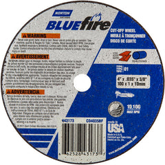 4 x .035 × 3/8″ BlueFire Small Diameter Cut-Off Wheel >3″ ZA 46 X Type 01/41 - Industrial Tool & Supply