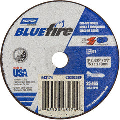 3 x .035 × 3/8″ BlueFire Small Diameter Cut-Off Wheel <=3″ ZA 46 X Type 01/41 - Industrial Tool & Supply