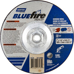 7″ × 1/4″ × 5/8″ BlueFire Non-Woven Depressed Center Wheel Type 27 Zirconia Alumina / Aluminum Oxide - Industrial Tool & Supply
