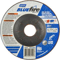‎4-1/2″ × 1/4″ × 7/8″ BlueFire Non-Woven Depressed Center Wheel Type 27 - Industrial Tool & Supply