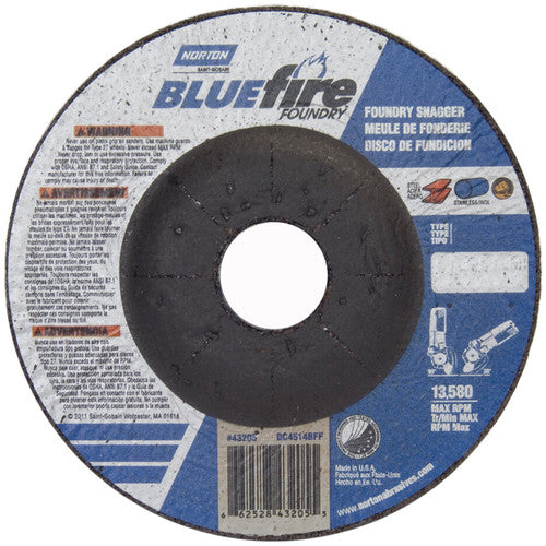 ‎4-1/2″ × 1/4″ × 7/8″ BlueFire Non-Woven Depressed Center Wheel Type 27 - Industrial Tool & Supply