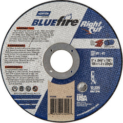 5 × 1/16 × 7/8″ BlueFire RightCut Right Angle Cut-Off Wheel A 36 Q Type 01/41 - Industrial Tool & Supply