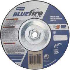 7″ × 1/4″ × 5/8″ BlueFire Non-Woven Depressed Center Wheel Type 28 Saucer - Industrial Tool & Supply