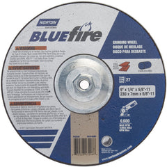 ‎9 × 1/4 × 5/8 - 11″ BlueFire Grinding Wheel ZA 24 S Type 27 - Industrial Tool & Supply