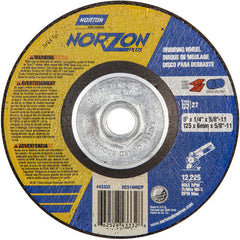 5″ × 1/4″ × 5/8″ NorZon Plus Non-Woven Depressed Center Wheel Type 27 - Industrial Tool & Supply