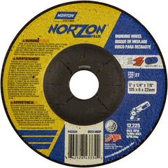 5″ × 1/4″ × 7/8″ NorZon Plus Non-Woven Depressed Center Wheel Type 27 - Industrial Tool & Supply