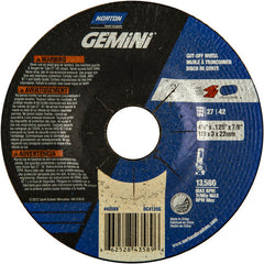 ‎4-1/2 x .125 × 7/8″ Gemini Cutting Wheel A 24 T BDA3 Type 27/42 - Industrial Tool & Supply