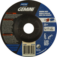 5 × 1/8 × 7/8″ Gemini Long Life Grinding Wheel A 24 T BDA3 Type 27 - Industrial Tool & Supply