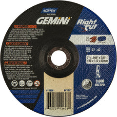 7″ × 0.060″ × 7/8″ Gemini Non-Woven Depressed Center Wheel Type 27 - Industrial Tool & Supply