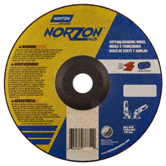 7″ × 1/8″ × 7/8″ NorZon Plus Non-Woven Depressed Center Wheel Type 27 - Industrial Tool & Supply
