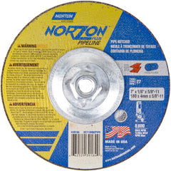 7″ × 1/8″ × 5/8″ NorZon Plus Non-Woven Depressed Center Wheel Type 27 - Industrial Tool & Supply