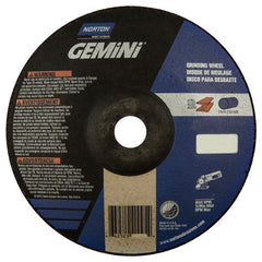 7″ × 1/4″ × 7/8″ Gemini Non-Woven Depressed Center Wheel Type 28 Saucer Aluminum Oxide - Industrial Tool & Supply