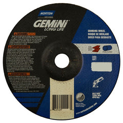 7 × 1/4 × 7/8″ Gemini Long Life Grinding Wheel A 24 R Type 27 - Industrial Tool & Supply