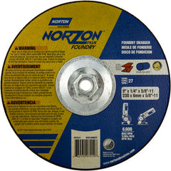 9″ × 1/4″ × 5/8″ NorZon Plus Non-Woven Depressed Center Wheel Type 27 - Industrial Tool & Supply