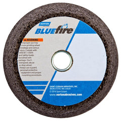 4″ / 3″ × 2″ × 5/8″-11 Snagging Wheel Blue Fire Type 11 Flaring Cup 16 Grit - Industrial Tool & Supply