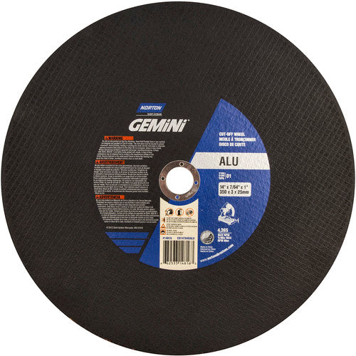 14″ × 7/64″ × 1″ Gemini Chopsaw Type 01 Straight Cut-Off Wheel Aluminum Oxide - Industrial Tool & Supply