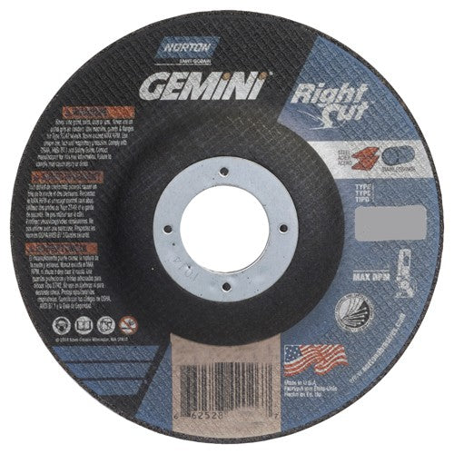‎4-1 /2″ × 0.045″ × 7/8″ Gemini Right Angle Cut-Off Wheel Type 27/42 Aluminum Oxide - Industrial Tool & Supply
